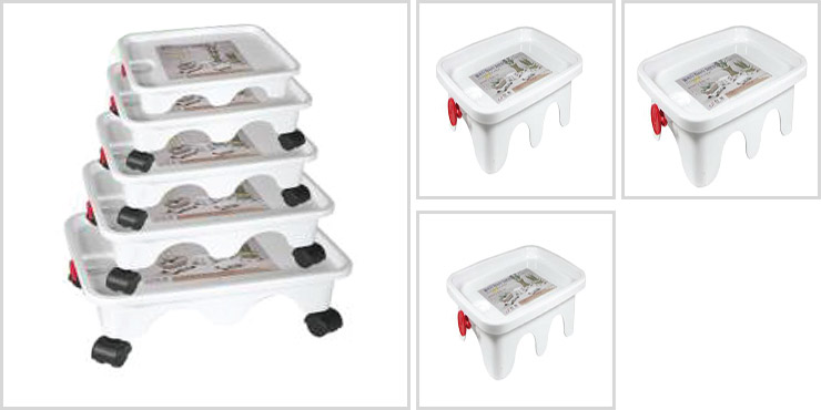 壶嘴长方形花盆托